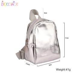 43cm New Born Bebe Doll Bag Pure Sliver Bright Knapsack Backpack For 18 Inch Amerixan And DIY Russia SD Dolls Kids' Gift