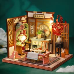 New DIY Wooden Dollhouse Miniature Landscape With Furniture Chinese Loft Doll Houses Assemble Toy Children Birthday Gift Casa