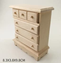 1:12 Miniature Dollhouse Furniture Model Play House Toy Cabinet Wooden Clamshell Desk New Diy Miniature Dollhouse Accessories