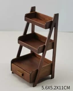 1:12 Miniature Dollhouse Furniture Model Play House Toy Cabinet Wooden Clamshell Desk New Diy Miniature Dollhouse Accessories