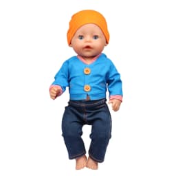 Doll Clothes Denim Suit T-shirt+Pants/Skirt Clothes Set For 18 Inch Amerian&43cm Baby New Born Doll Fot OG Girl Doll Gift Toys
