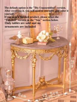 1/6 DollHouse Decoration Miniature Furniture Retro Court Sofa Floor Clock French Table Chair Baroque Piano Decoration Diy Gift