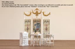 1/6 DollHouse Decoration Miniature Furniture Retro Court Sofa Floor Clock French Table Chair Baroque Piano Decoration Diy Gift
