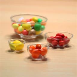 New Glass Fruit Bowl Salad Bowl Mini Soup Plate Doll House Accessories 1:12 Dollhouse Miniature Kitchen Model Decor Toy