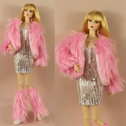 6 Scale Fur Coat Outfit for 11.5 Inch 30cm Doll - Various Styles Doll Accessories Gift for Girls