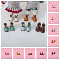 New 1/12bjd Bjd Doll Shoes High Top Handmade Leather Cowhide boots Shoes For Obitsu 11 OB11 Size GSC Doll 11cm Body Body9