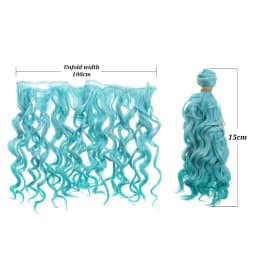 15*100cm Doll Hair High-Temperature Curly Wigs 1/6 1/4 1/3 Doll Mini Tresses Fashion Screw Periwig DIY Toy Toupee Accessories