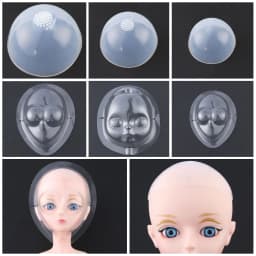 1/4 1/3 1/6 Head Cover Doll Face Make Up Protection Mask Bag Transparent Mask Acrylic for baby Azone Dollfie SD DD BJD