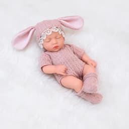 20cm Vinyl Reborn Dolls Lifelike Mini Doll Toys 17.74in Soft and Full Vinyl Doll Sleep Reborn Toy DIY Doll Toys Reborn Gift Doll