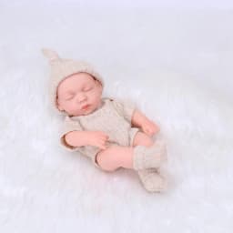 20cm Vinyl Reborn Dolls Lifelike Mini Doll Toys 17.74in Soft and Full Vinyl Doll Sleep Reborn Toy DIY Doll Toys Reborn Gift Doll