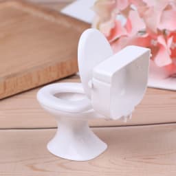 1PC Dollhouse Furniture Vintage Bathroom Modeling White Toilet Doll House Miniature Baby Pretend Toys Dolls Accessories Gift