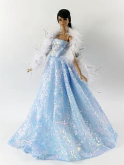 Handmade BABI Doll Clothes Dress Gown for 11.5 inch doll&body 1/6 #01
