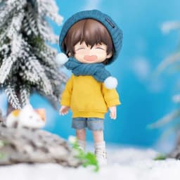 12-16CM Ob11 Doll Cap Fashion Knitted Hat Simple Warm Skullies Beanies Solid Autumn Winter Beanie For Obitsu11 Dolls Accessories