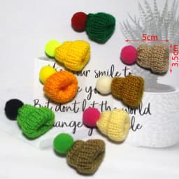 10Pcs 3.5CM Mixed Woolen Yarn Mini Hat Cap For Dolls Decoration Accessories Kids Pretend Play Toys DIY