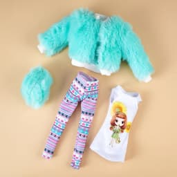 New 30cm Doll's Clothes Suit Dress Up Accessories Plush Coat and Skirt Suit Fit To 11.5 Inch Doll