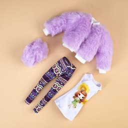New 30cm Doll's Clothes Suit Dress Up Accessories Plush Coat and Skirt Suit Fit To 11.5 Inch Doll