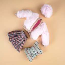 New 30cm Doll's Clothes Suit Dress Up Accessories Plush Coat and Skirt Suit Fit To 11.5 Inch Doll