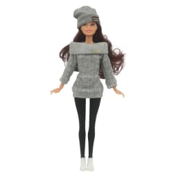 30cm Doll Full Set 1/6 Female Doll with Clothes and Hat Sweater Girls Dress Up Toys Gifts