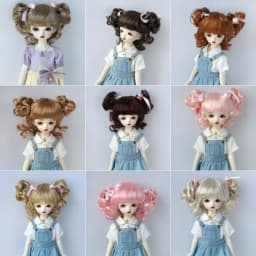 FJusuns Doll Wigs JD011 Doll Wig All Size Lovely Curls Charming Synthetic Mohair BJD Hair SD Blythes Doll Accessories Doll Hair