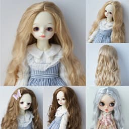 JD435 1/4 1/3 MSD SD DOD Blythes Extremely Long Lady Curly Synthetic mohair BJD Doll Wigs Qbaby Doll Hair