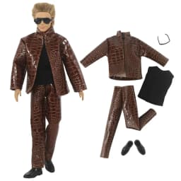 1 Set Doll Clothes Leather Clothing Outfit for 12 Inch Ken Doll Many Style for Choice 05