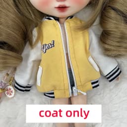 Blyth Clothing Fashion Jacket Casual Jacket Baseball Coat for Azone OB22 OB24 YMY Body Licca Ob27 YMY Doll Accessories