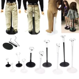 1 Pcs Doll Bracket White Black Doll Dummy Puppet Adjustable Stand Holder Support Toy Store Display Dollhouse Accessories