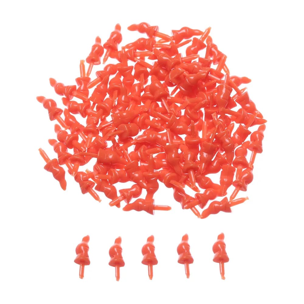 100Pcs Plastic Snowman Doll Red Nose DIY Stuffed Plush Animals Puppet Doll Noses Santa Claus Plush Toys Accessories