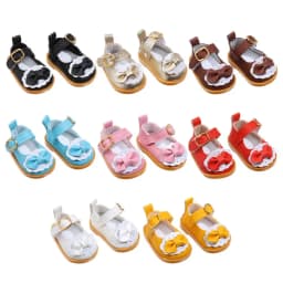5.5cm Bow Decorate Doll Shoes Casual Shoes Bow PU Leather Shoes Fit For 14 Inches Doll 7-14 Years Old Gifts Doll Accessories