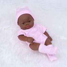7.87Inch Black Skin American Reborn Dolls Cute Mini 20cm Cute Doll Toys Full Body Soft and Full Vinyl Doll Reborn Doll Toys Gift