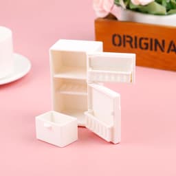 Dollhouse Miniature Fridge Cooking Bench Refrigerator Freezer Toys Kitchen Home Decoration Furniture Accessories