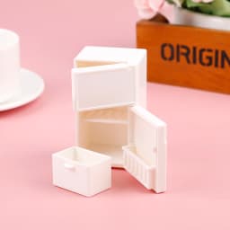 Dollhouse Miniature Fridge Cooking Bench Refrigerator Freezer Toys Kitchen Home Decoration Furniture Accessories