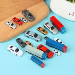 1:100-200 Dollhouse Miniature Car Truck Container Model Car Toy Doll Decor Toy игрушки для детей miniature items