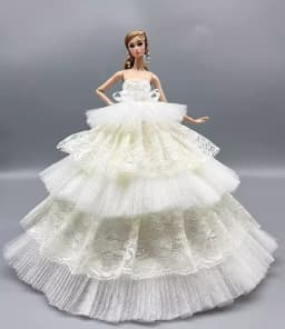 Doll Sequined Luxury Dresses Formal Wear Tutu Dress For 29CM Princess 1/6 Doll Bridal Tulle Candy Color Wedding Dresses Clothing