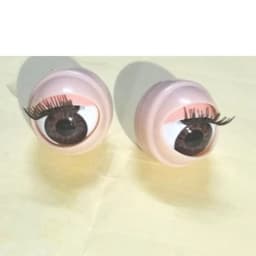 1Pair Doll Activity Eyes Doll Eyechips Silicone Simulation Active Eyeball DIY Doll Eyes with Eyelashes Doll Rolling Eyeballs