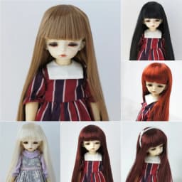 JD056 1/12 1/8 1/6 1/4 1/3 OB11 YOSD MSD SD Blythes Long Straight Hair With Full Bang Doll Wig 18"AG Doll Accessories