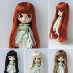 JD056 1/12 1/8 1/6 1/4 1/3 OB11 YOSD MSD SD Blythes Long Straight Hair With Full Bang Doll Wig 18"AG Doll Accessories