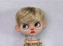 Blythe Doll Eulation Hair Fits BJD Doll 1/6 Fashionably Sunny Handsome Micro Roll Easy Lamp High Temperature Silk Wigs Dark Lila