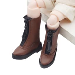 Obitsu11 Shoes Fashion Leather Boots Spike Toe Handmade Cowhide Dolls Shoes for 1/11 OB11 GSCbody9 Dolls Accessories Kids Toys