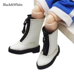 Obitsu11 Shoes Fashion Leather Boots Spike Toe Handmade Cowhide Dolls Shoes for 1/11 OB11 GSCbody9 Dolls Accessories Kids Toys
