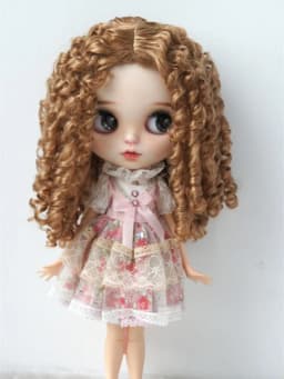 JD073 QBaby Eldorado Parting Long Curly Synthetic Mohair BJD Wig 9-10' 10-11” 11-12“ Pullip Blythes 18' AG Doll Accessies