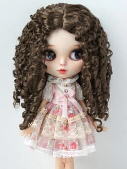 JD073 QBaby Eldorado Parting Long Curly Synthetic Mohair BJD Wig 9-10' 10-11” 11-12“ Pullip Blythes 18' AG Doll Accessies