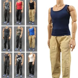 Figure Tops 1/6 Male Clothes Doll Sports Bottom Miniature Clothing Soldier Casual T-shirt Soldier Figure Accessory