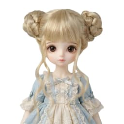 JD729 Newly Cute Twin Buns BJD Synthetic Mohair Wig For SD Blythes Doll Hair 1/3 Accessories