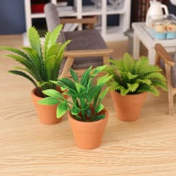 Mini Potted Plant 1:12 Dollhouse Miniature Tree Potted Plant Green Plant Model For Doll House Furniture Home Garden Decor
