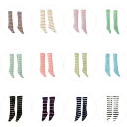 New Blyth Doll Fashion Striped Socks Multiple Colors for Ymy Licca Azones Ob24 22 Fr 19 Joint Body Doll Accessories