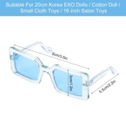 Retro Plastic Doll Glasses Miniature Triangle Sunglasses Rectangle Small Pet Glasses Toys Eyewear Doll Clothes Accessories