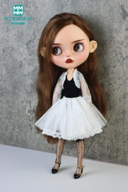 Blyth Doll Clothes Azone OB23 OB24 Doll Accessories Fashion Gauze Skirt T-Shirt Coat