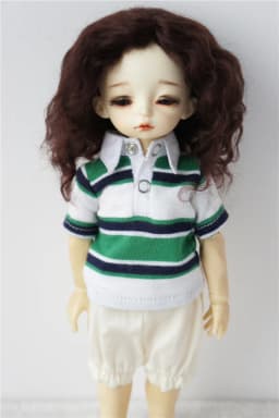 JD039 Mid Parting French Curl Mohair Doll Wigs 1/12 1/8 1/6 1/4 1/3 Lati White & Yellow OB11 YOSD MSD SD Doll Accessories