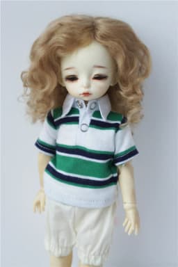 JD039 Mid Parting French Curl Mohair Doll Wigs 1/12 1/8 1/6 1/4 1/3 Lati White & Yellow OB11 YOSD MSD SD Doll Accessories